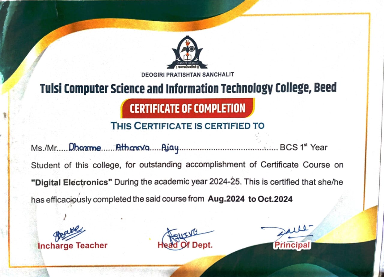 Digital Electronics Certification